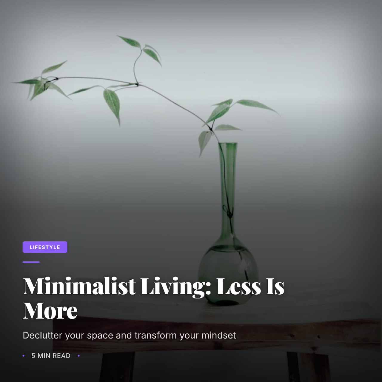 Blog cover with photo background and category pill